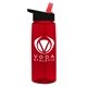 The Flair - 26 oz Transparent Tritan(TM) Bottle with Flip Straw lid