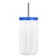 Garyline(R) 27 oz Tritan(TM) Clear Mason Jar with Lid and Straw