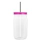 Garyline(R) 27 oz Tritan(TM) Clear Mason Jar with Lid and Straw