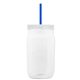 Garyline(R) 27 oz Tritan(TM) Clear Mason Jar with Lid and Straw