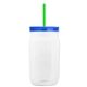 Garyline(R) 27 oz Tritan(TM) Clear Mason Jar with Lid and Straw