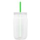 Garyline(R) 27 oz Tritan(TM) Clear Mason Jar with Lid and Straw