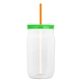 Garyline(R) 27 oz Tritan(TM) Clear Mason Jar with Lid and Straw