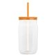 Garyline(R) 27 oz Tritan(TM) Clear Mason Jar with Lid and Straw