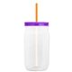 Garyline(R) 27 oz Tritan(TM) Clear Mason Jar with Lid and Straw