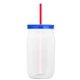 Garyline(R) 27 oz Tritan(TM) Clear Mason Jar with Lid and Straw