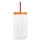 Garyline(R) 27 oz Tritan(TM) Clear Mason Jar with Lid and Straw