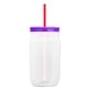 Garyline(R) 27 oz Tritan(TM) Clear Mason Jar with Lid and Straw