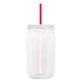 Garyline(R) 27 oz Tritan(TM) Clear Mason Jar with Lid and Straw