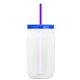 Garyline(R) 27 oz Tritan(TM) Clear Mason Jar with Lid and Straw