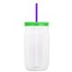 Garyline(R) 27 oz Tritan(TM) Clear Mason Jar with Lid and Straw