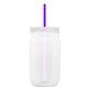 Garyline(R) 27 oz Tritan(TM) Clear Mason Jar with Lid and Straw