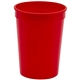 12 oz Smooth Walled Plastic Stadium Cup With Automated Silkscreen Imprint