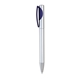 Blackpen Economical Plastic Ballpoint Blue Pen, Silver w / Color Clip