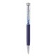 Blackpen Twist - Action Ballpoint Pen, Matching Blue Barrel and Crystal Stones