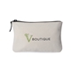 Avery Cotton Zippered Pouch Natural