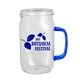 27 oz Tritan(TM) Clear Mason Jar with Translucent Colored Handle