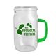 27 oz Tritan(TM) Clear Mason Jar with Translucent Colored Handle