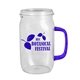 27 oz Tritan(TM) Clear Mason Jar with Translucent Colored Handle