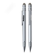 MoMA Twist - Action Silver Ballpoint Pen and Touchscreen Stylus