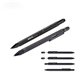 Troika Construction Black Brass Tool Pen with 4 Metric Ratios, Level, Screwdrivers and Stylus - Black