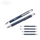 Troika Construction Blue Brass Tool Pen with 4 Metric Ratios, Level, Screwdrivers and Stylus - Black