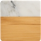 Marble and Bamboo Coaster Set