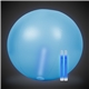 24 Inch Inflatable Beach Ball with 2 - 6 Inch BLUE Glow Sticks