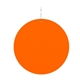 2 1/2 Orange Circle Plastic Medallion Badges