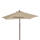 Custom Promotional Wood Printed Steel Beach Umbrella