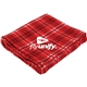 Rollable Plaid Fleece Throw Blanket 50 x 60 Unfolded
