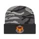 Urban Camouflage Knit Cap with Solid Color Cuff