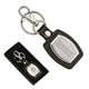 Leather Brushed Plate Keyring