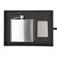 Deluxe 5 oz Flask and Oil Flip Top Lighter Gift Set