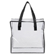 12W x 12H x 6Gusset ARETE Clear Vinyl Stadium Compliant Tote Bag with Zipper