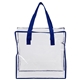 12W x 12H x 6Gusset ARETE Clear Vinyl Stadium Compliant Tote Bag with Zipper