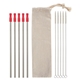 5- Pack Stainless Straw Kit With Cotton Pouch