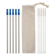 5- Pack Stainless Straw Kit With Cotton Pouch