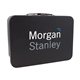 Matte Black Retro Lunchbox + Double 12 oz Rubberized Finish Stemless Wine Glass In Vacuum Formed Insert