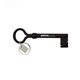 Areaware Black Silicone Oversized Split - Ring Reality Keychain Italian Church - Key
