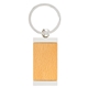 Sterling Silver Plated Bamboo Rectangle Keyring