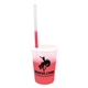 Promotional Personalized 12 oz Mood Plastic Stadium Cup / Straw / Lid Set