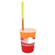 Promotional Personalized 12 oz Mood Plastic Stadium Cup / Straw / Lid Set