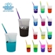 Promotional Personalized 22 oz Mood Stadium Plastic Cup / Straw / Lid Set