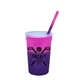 Promotional Personalized 22 oz Mood Stadium Plastic Cup / Straw / Lid Set