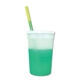 Promotional Personalized 22 oz Mood Stadium Plastic Cup / Straw / Lid Set
