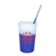 Promotional Personalized 22 oz Mood Stadium Plastic Cup / Straw / Lid Set