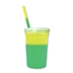 Promotional Personalized 22 oz Mood Stadium Plastic Cup / Straw / Lid Set