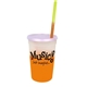 Promotional Personalized 22 oz Mood Stadium Plastic Cup / Straw / Lid Set