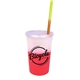Promotional Personalized 22 oz Mood Stadium Plastic Cup / Straw / Lid Set